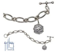 Ladies Sterling Silver Turtle Bracelet