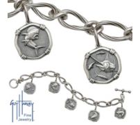 Ladies Sterling Silver Toggle Bracelet