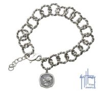 Ladies Sterling Silver Angelfish Rope Bracelet