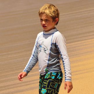 Mako Attack Boys Long Sleeve Rash Guard