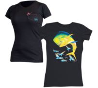 Bull Dolphin Ladies Pocket Twist T-Shirt