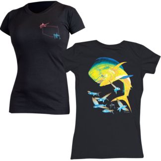 Bull Dolphin Ladies Pocket Twist T-Shirt