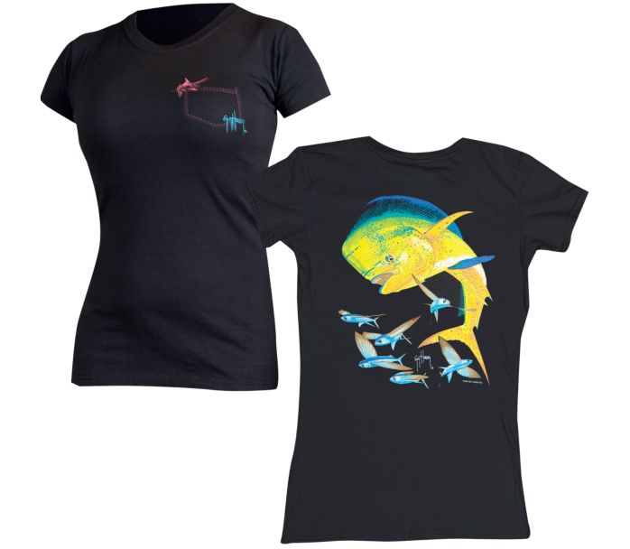 Bull Dolphin Ladies Pocket Twist T-Shirt