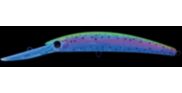 Yo-Zuri Crystal 3D Minnow Deep Diver in Holographic Rainbow Trout, as seen by fish in the water