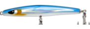 Close up of OTI Phantom Stick Bait in Blue, rigged