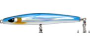 Close up of OTI Phantom Stick Bait in Blue, rigged