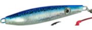 Blue Mackerel, rigged, angled right side shot