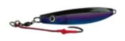Williamson Vortex Jig in Purple/Black, rigged, angled left side shot