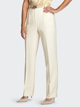 Pleat-front Flannel Trousers