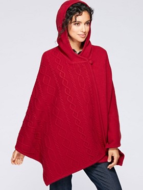 Hooded Cable Trim Cape