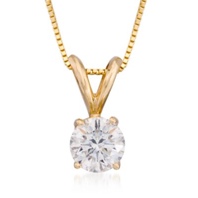 .33 Carat Diamond Pendant Necklace In 14kt Yellow Gold. 18" &mdash; Alt Image 1