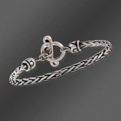 Zina Sterling Silver Swirl End Cap Bracelet. 7" &mdash; Alt Image 1
