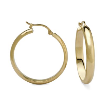 14kt Yellow Gold Hoop Earrings  &mdash; Alt Image 1