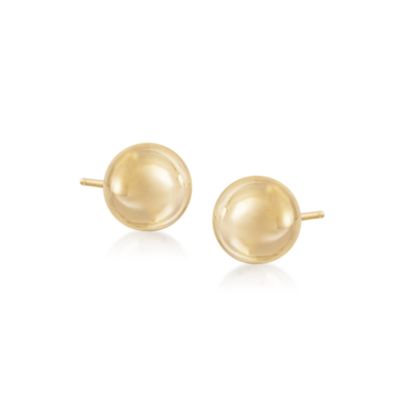 14kt Yellow Gold 6mm Ball Stud Earrings &mdash; Alt Image 1