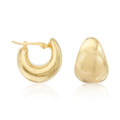 14kt Yellow Gold Hoop Earrings &mdash; Alt Image 1
