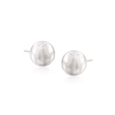 14kt White Gold 6mm Ball Stud Earrings &mdash; Alt Image 1