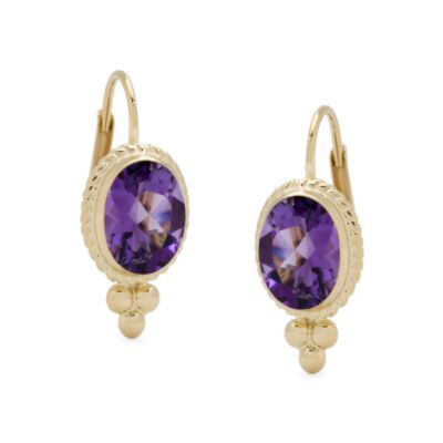 1.20 ct. t.w. Amethyst Earrings in 14kt Yellow Gold &mdash; Alt Image 1