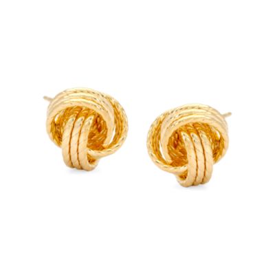 14kt Yellow Gold Love Knot Earrings &mdash; Alt Image 1