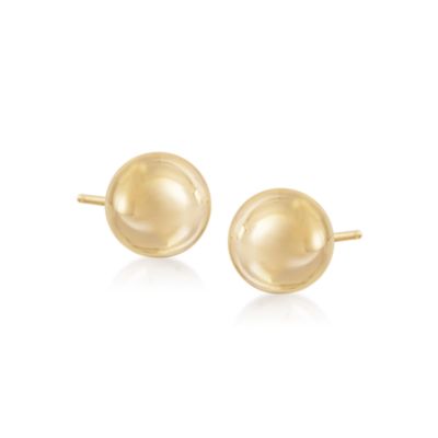 14kt Yellow Gold 8mm Ball Stud Earrings &mdash; Alt Image 1