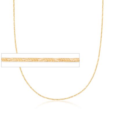 14kt Yellow Gold Fancy 1mm Snake Chain &mdash; Alt Image 1