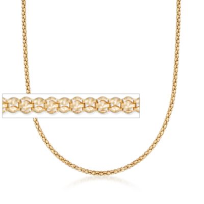 14kt Italian Yellow Gold 2mm Popcorn Necklace &mdash; Alt Image 1