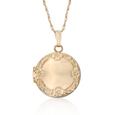 14kt Yellow Gold Locket Necklace.15" &mdash; Alt Image 1