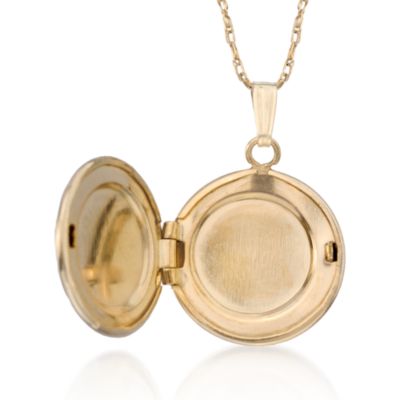14kt Yellow Gold Locket Necklace.15" &mdash; Alt Image 2