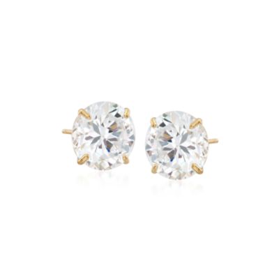 8.00 ct. t.w. CZ Stud Earrings In 14kt Yellow Gold  &mdash; Alt Image 1