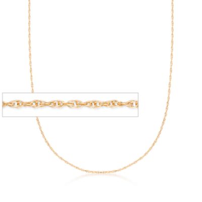 14kt Yellow Gold 1mm Rope Chain Necklace &mdash; Alt Image 1
