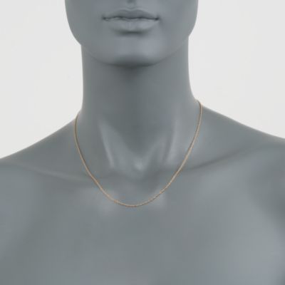 14kt Yellow Gold 1mm Rope Chain Necklace &mdash; Alt Image 3