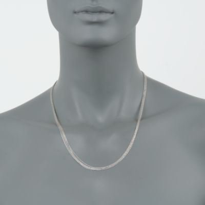 18kt White Gold Six-Strand 3mm Rope-Link Necklace &mdash; Alt Image 2