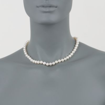 7-7.5mm Pearl Necklace With 14kt Yellow Gold Clasp &mdash; Alt Image 2