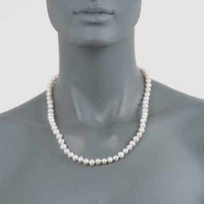 7-7.5mm Pearl Necklace With 14kt Yellow Gold Clasp &mdash; Alt Image 4