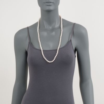 7-7.5mm Pearl Necklace With 14kt Yellow Gold Clasp &mdash; Alt Image 6