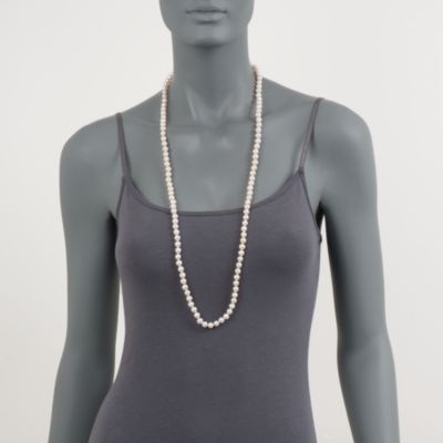 7-7.5mm Pearl Necklace With 14kt Yellow Gold Clasp &mdash; Alt Image 7