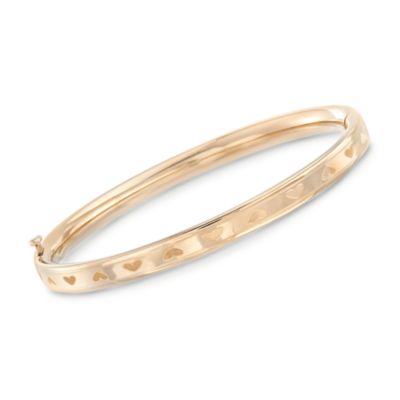 Baby's 14kt Yellow Gold Heart Bracelet. 1.75" &mdash; Alt Image 1
