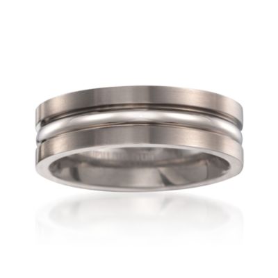 Men's 7mm Titanium Wedding Ring &mdash; Alt Image 1