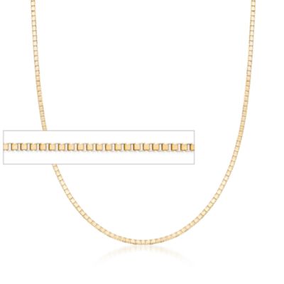 14kt Yellow Gold .8mm Box Chain Necklace &mdash; Alt Image 1
