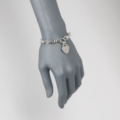 Sterling Silver Heart Charm Bracelet &mdash; Alt Image 2