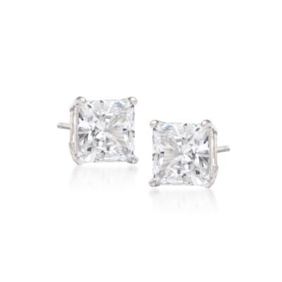 .25 ct. t.w. Princess-Cut Diamond Stud Earrings in 14kt White Gold &mdash; Alt Image 1