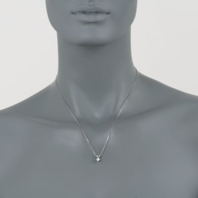 .25 Carat Princess-Cut Diamond Pendant in 14kt White Gold. 16" &mdash; Alt Image 2