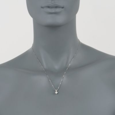 .50 Carat Princess-Cut Diamond Pendant in 14kt White Gold. 18" &mdash; Alt Image 2