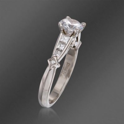 Scott Kay .50 ct. t.w. Diamond Engagement Ring Setting In Platinum &mdash; Alt Image 3