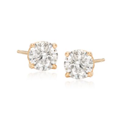 1.00 ct. t.w. Round Diamond Stud Earrings In 14kt Yellow Gold &mdash; Alt Image 1