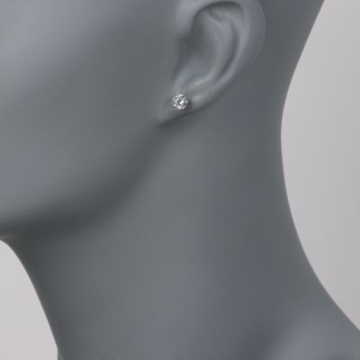 1.00 ct. t.w. CZ Stud Earrings in 14kt White Gold &mdash; Alt Image 2