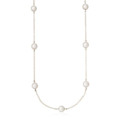 Mikimoto 5-5.5mm A+ Akoya Pearl Necklace in 18kt White Gold. 17" &mdash; Alt Image 1