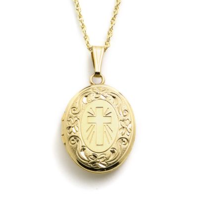 14kt Yellow Gold Locket Necklace. 18" &mdash; Alt Image 1