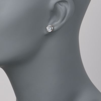 4.00 ct. t.w. CZ Stud Earrings in 14kt White Gold  &mdash; Alt Image 2