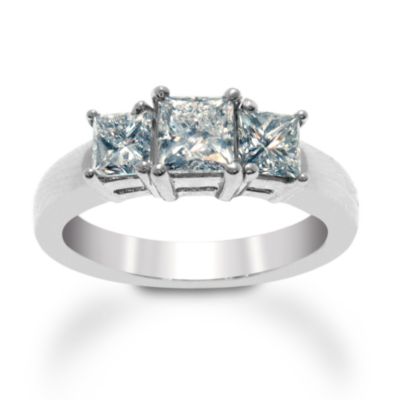 1.50 ct. t.w. Princess-Cut Diamond 3-Stone Ring In Platinum &mdash; Alt Image 1