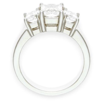 1.50 ct. t.w. Princess-Cut Diamond 3-Stone Ring In Platinum &mdash; Alt Image 2